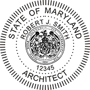 Order your Maryland Architect Seal Stamps Today. Fast shipping