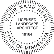 Order your Minnesota Landscape Architect Stamps and Seals Today. Fast Shipping