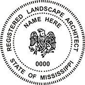 Order your Mississippi Landscape Architect Stamps and Seals Today. Fast shipping