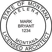 The Montana Architect X Stamper is a customized pre-inked rubber stamp. Pre-inked stamps are made from a special gel material that automatically releases ink to the surface, like water from a sponge.