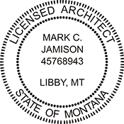 Order your Montana Architect Stamps and Seals Today. Fast Shipping
