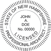 Order your NH Architect Stamps and Seals Today. Fast Shipping