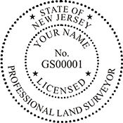 Quality New Jersey Land Surveyor Stamp. X Stamper is a customized pre-inked rubber stamp. Fast Shipping