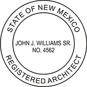 Order your New Mexico Architect Stamps and Seals Today. Fast Shipping