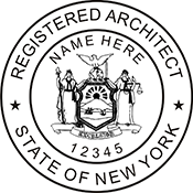 Quality New York Architect Stamp. X Stamper is a customized pre-inked rubber stamp. Fast Shipping