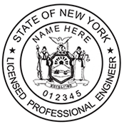 Quality New York Professional Engineer Stamp is a customized pre-inked rubber stamp. Fast Shipping