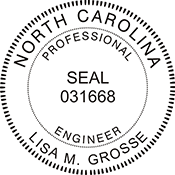 Quality North Carolina Engineer Stamp. X Stamper is a customized pre-inked rubber stamp. Fast Shipping