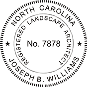 Order your Landscape Architect Seal Stamps for North Carolina Today. Fast Shipping