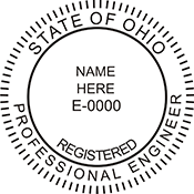 Order your Ohio Engineer Stamps and Seals Today. Fast Shipping