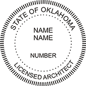 Order your Oklahoma Architect Seals and Stamps Today. Fast Shipping