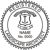 Order your RI Landscape Architect Stamps and Seals Today. Fast Shipping