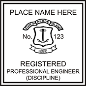 Quality Rhode Island Engineer Stamp. X Stamper is a customized pre-inked rubber stamp. Fast Shipping