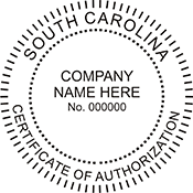 South Carolina Certificate of Authorization Stamp. X Stamper is a customized pre-inked rubber stamp. Fast shipping