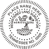 Tennessee Land Surveyor Stamp. X Stamper is a customized pre-inked rubber stamp. Fast Shipping