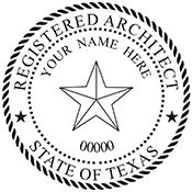 Order your Texas Architect Stamps and Seals Today. Fast Shipping