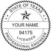 Order your Texas Engineer Stamps and Seals Today. Fast Shipping