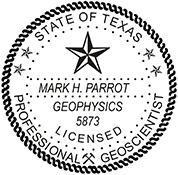 Quality Texas Geo-scientist Stamp. X Stamper is a customized pre-inked rubber stamp. Fast Shipping