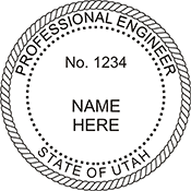 Quality Utah Engineer Stamp. X Stamper is a customized pre-inked rubber stamp. Fast Shipping