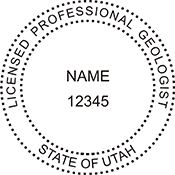 Quality Utah Geologist Stamp. X Stamper is a customized pre-inked rubber stamp. Fast Shipping