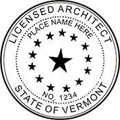Order your Vermont Architect Stamps and Seals Today. Fast Shipping