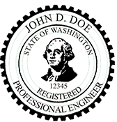Order your Washington Engineer Stamps and Seals Today. Fast Shipping