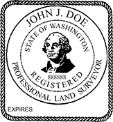 Quality Washington Land Surveyor Stamp. X Stamper is a customized pre-inked rubber stamp. Fast Shipping