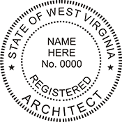 Order your WV Architect Stamps and Seals Today. Fast Shipping