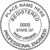 Quality West Virginia Engineer Stamp. X Stamper is a customized pre-inked rubber stamp. Fast shipping
