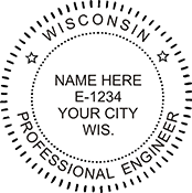 Order your Wisconsin Engineer Stamps and Seals Today. Fast Shipping
