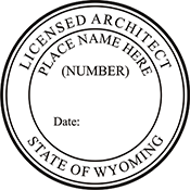 Order your Wyoming Architect Seals and Stamps Today. Fast Shipping