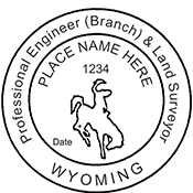 Quality Wyoming Engineer & Land Surveyor Stamp. X Stamper is a customized pre-inked rubber stamp. Fast Shipping
