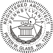 Order your Pennsylvania Architect Stamps and Seals Today. Fast Shipping