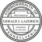 Order your PA Engineer Stamps and Seals Today. Fast Shipping