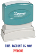 This two color rubber stamp delivers clean and fresh impressions while maintaining dependability with a pre-ink for 50,000 impressions. With its spring-activated, retractable stamping surface, it is an efficient stamp.