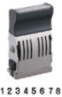 Fast& friendly service! Numbers 1 thru 99999999 plus symbols. This 8-band number stamp can be easily changed with a turn of the dial. Use Xstamper Black Refill ink only.