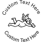 Angel-3 Embossing Seal. Choose your mount and view your custom text in a live preview. Find all your custom embossing needs at xstampers.com
