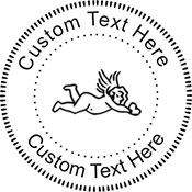 Angel-3 Embossing Seal. Choose your mount and view your custom text in a live preview. Find all your custom embossing needs at xstampers.com