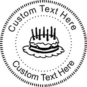 Birthday Cake Embossing Seal. Choose your mount and view your custom text in a live preview. Find all your custom embossing needs at xstampers.com