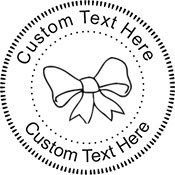 Bow Embossing Seal. Choose your mount and view your custom text in a live preview. Find all your custom embossing needs at xstampers.com