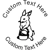 Bunny-2 Embossing Seal. Choose your mount and view your custom text in a live preview. Find all your custom embossing needs at xstampers.com