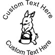 Bunny-2 Embossing Seal. Choose your mount and view your custom text in a live preview. Find all your custom embossing needs at xstampers.com