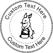 Bunny-2 Embossing Seal. Choose your mount and view your custom text in a live preview. Find all your custom embossing needs at xstampers.com