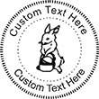 Bunny-2 Embossing Seal. Choose your mount and view your custom text in a live preview. Find all your custom embossing needs at xstampers.com