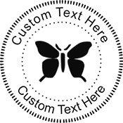 Butterfly Embossing Seal. Choose your mount and view your custom text in a live preview. Find all your custom embossing needs at xstampers.com