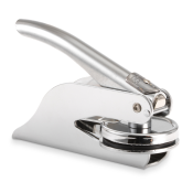 This model has become a favorite because of its compact size and high leverage, which gives you a clean, crisp impression on most paper stocks, and comes with a leatherette carrying case. Lustrous Chrome Finish Xstampers.com