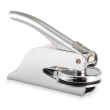 This model has become a favorite because of its compact size and high leverage, which gives you a clean, crisp impression on most paper stocks, and comes with a leatherette carrying case. Lustrous Chrome Finish Xstampers.com
