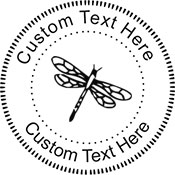 Dragonfly-2 Embossing Seal. Choose your mount and view your custom text in a live preview. Find all your custom embossing needs at xstampers.com