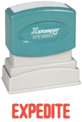This laser engraved rubber stamp delivers clean and crisp impressions. With its comfortable handle, this stamp can make approximately 50,000 impressions. It is a great product and is easy to use.