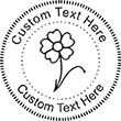 Flower-3 Embossing Seal. Choose your mount and view your custom text in a live preview. Find all your custom embossing needs at xstampers.com