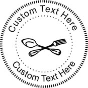 ForkSpoon Embossing Seal. Choose your mount and view your custom text in a live preview. Find all your custom embossing needs at xstampers.com